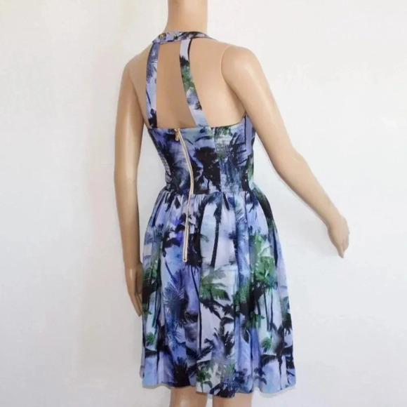 Amanda Uprichard 100% silk  Palm Tree Halter dress - Picture 5 of 8
